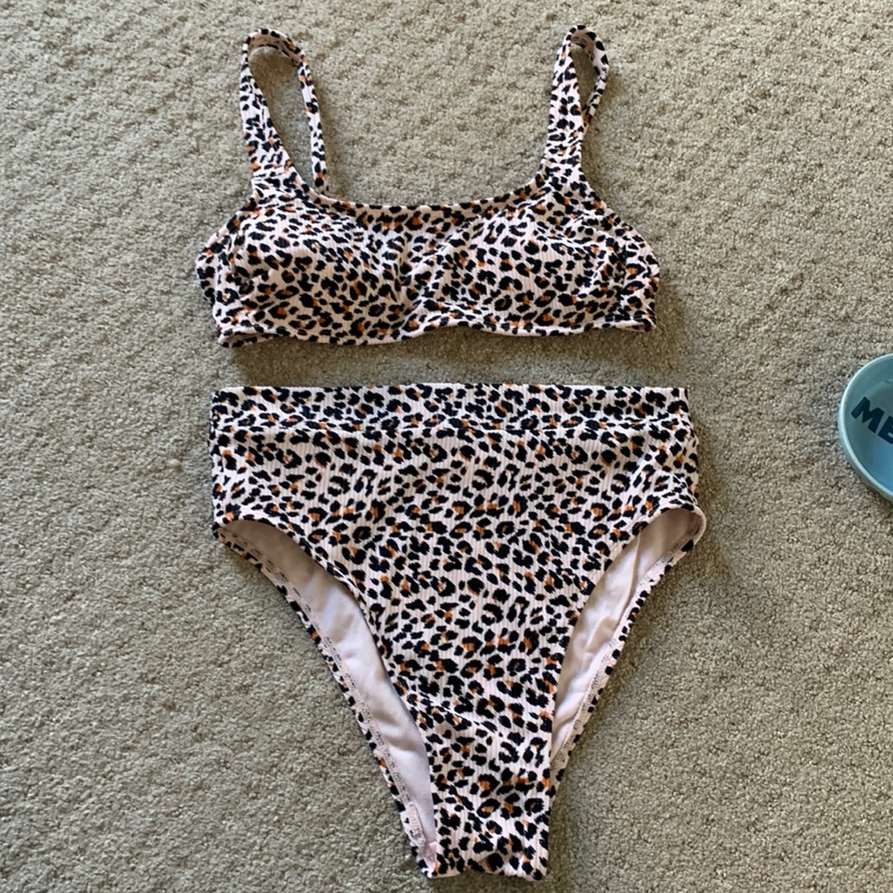 High waisted bathing suit